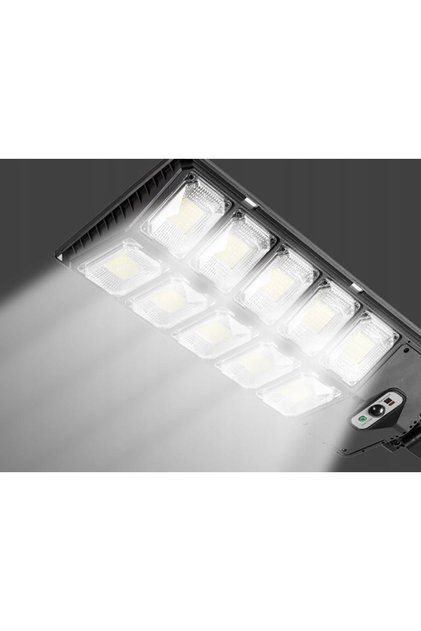 Lampă solară de exterior LED, tip lampă stradală, cu senzor de mișcare, de la amurg la zori, cu telecomandă