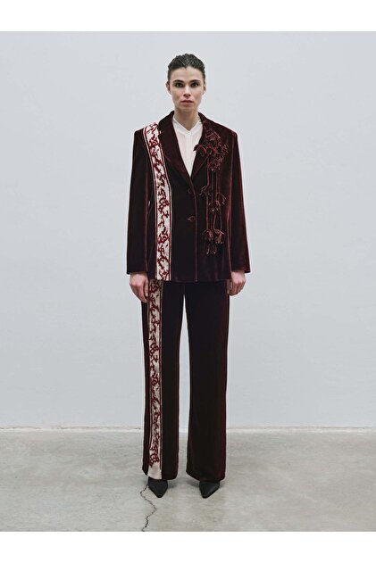 Velvet Jacket with Burning Detail