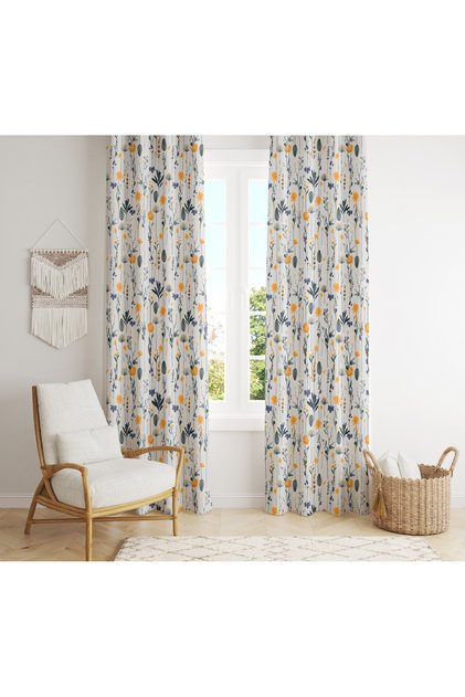 Living Room Velvet Background Curtain Double Panel, Stylish Decorative Velvet Background Curtain, Matching with Cornice