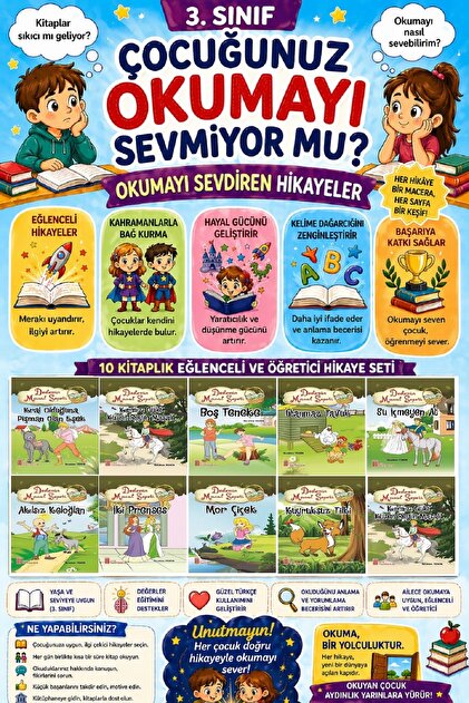 Ata Yayıncılık 4.Sınıf Okumayı Sevdiren 10 lu Hikaye Seti 3 (64