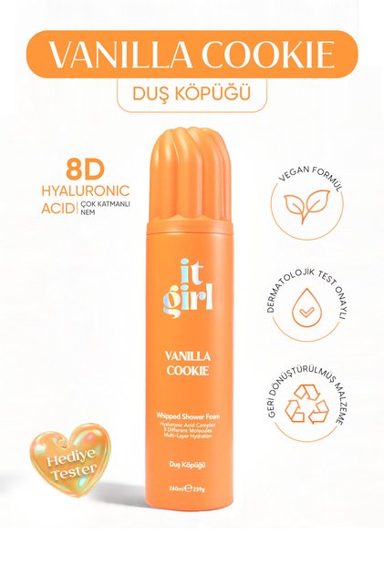 Vanilia Cookie Köpük Duş Jeli 260 ML Whipped Shower Foam - Vanilya Kokusu