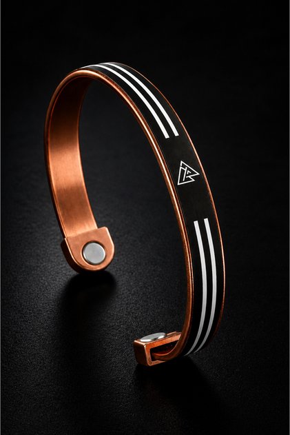 Magnetic Pure Copper Bracelet Adjustable Magnet Model Men's Women's Copper Bracelet with Pattern