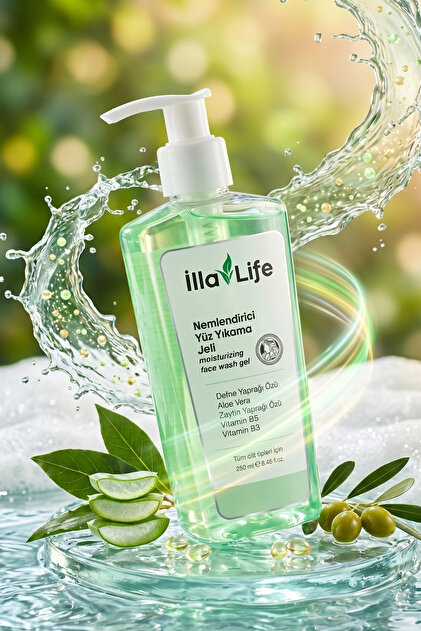 lla Life Natural Water Based Facial Cleansing & Washing Gel Facial Makeup  Remover Gel for All Skin Types 250 Ml- Trendyol