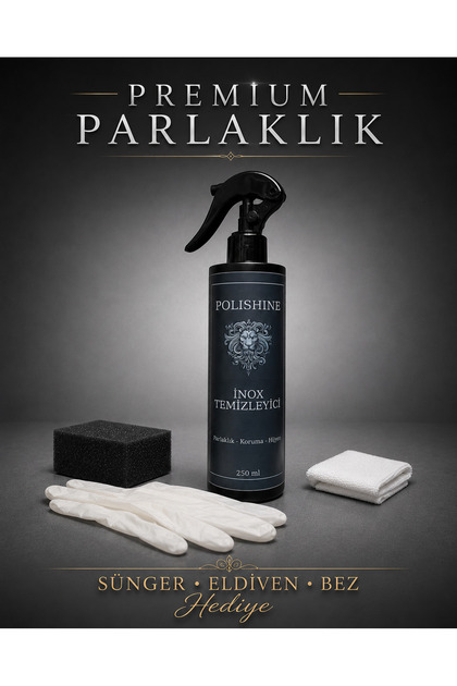 POLİSHİNE Inox Temizleyici Sprey 250 ml – Paslanmaz Çelik