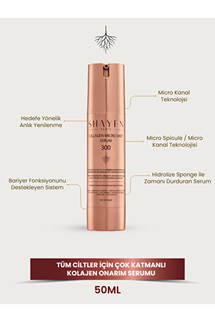 Shayen Paris Micro Kanal Teknolojisi Collagen Micro Shot Serum 300
