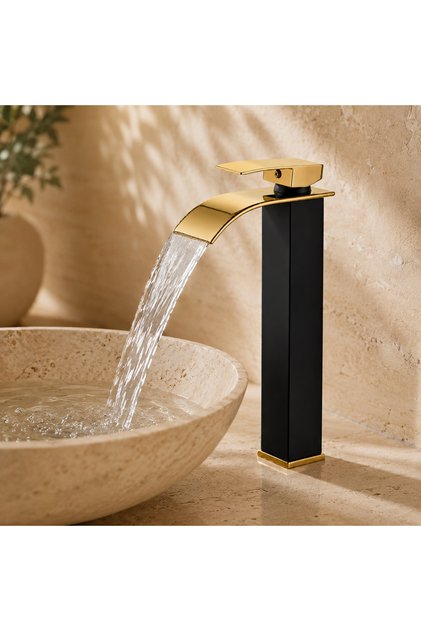 Baterie Baie Cascada, Inaltime 30 Cm, Design Premium, Jet Tip Cascada, Control Dual Apa Calda Rece.