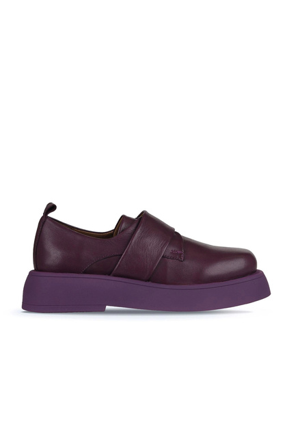 Purple Leather Women's Classic Shoes 01Wz6404