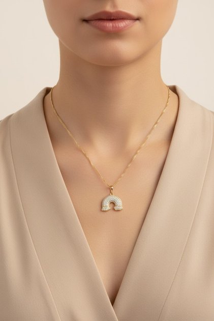 Style Pearl/Xuping Jewelry Rainbow Zircon Stone Necklace