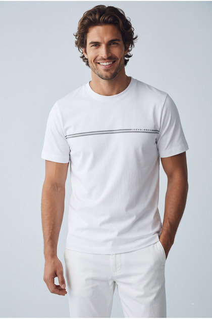 Jack & Jones JCOFUSION CHEST BRAND TEE SS CREW NOOS - Fiyatı