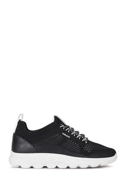 Women's Black Spherica Lace-Up Fabric Sneaker D15Nua0006Kc9999