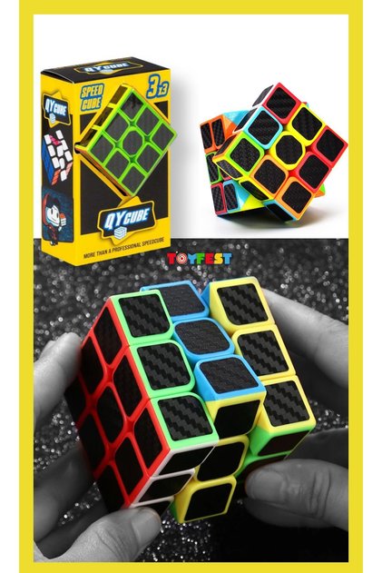 3X3 Fiber Carbon QY Speed Intelligence Cube Intellect Cube