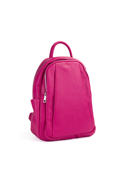 Rucsac Piele Timeea - Fucsia, Rucsac Piele Naturala, Rucsac, Piele Naturala, Rucsac Piele