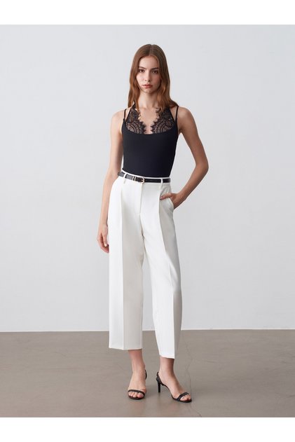 72638 Belt Li Pensli Trousers-White