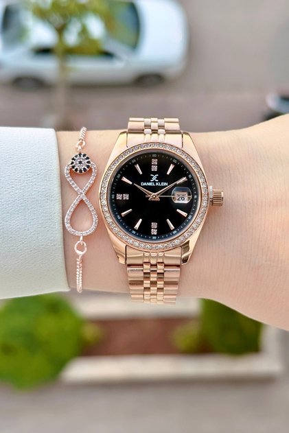 Kadranı Black Kordonu Bakır Renk 32,5 Mm 24 Ay Garantili Kadın Kol Saati