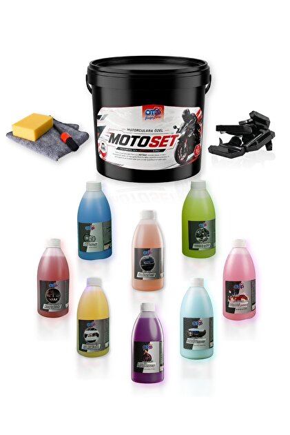 12 Parça Moto Set – Motosiklet Bakım ve Temizlik Seti