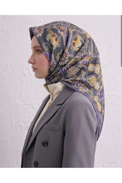 Cotton Silk Scarf Does Not Show Through, Does Not Wrinkle, 4 Seasons Comfortable Non-Slip Soft Cotton Scarf 90X90