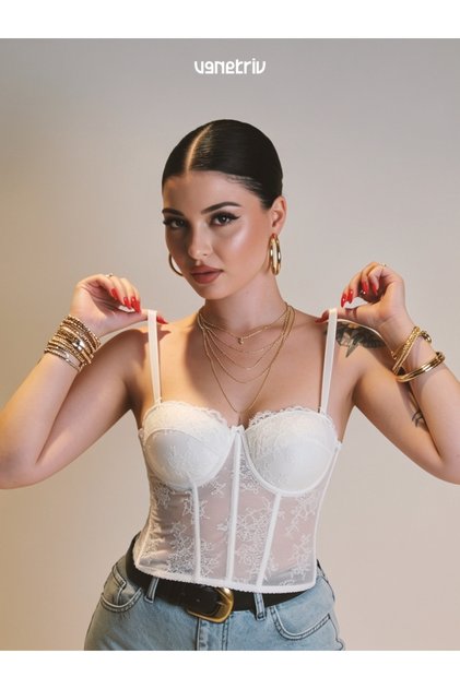 Lacci Beyaz Büstiyer