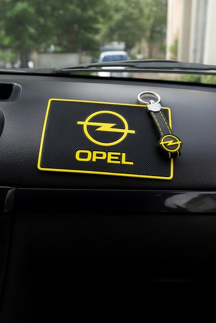 Opl Logolu Araç İçi Torpido Üstü Kaydırmaz Ped ve Anahtarlık Seti