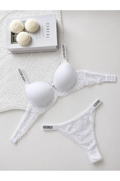 Stoned Micro Padded Bra Set