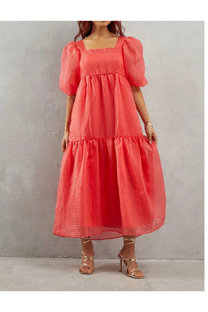 Rochie lunga, rosu