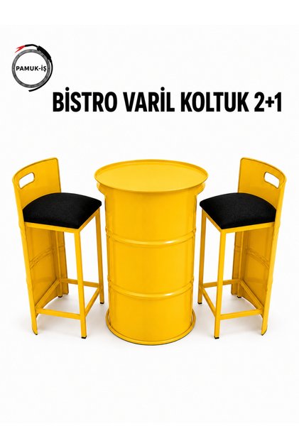 BİSTRO VARİL KOLTUK TAKIMI 2+1