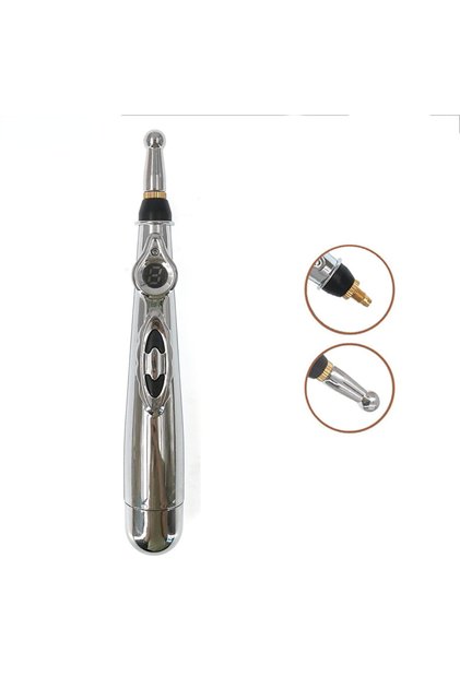 2 heads-OPP 2/5 Heads Electric Acupuncture Point Massage Pen Meridian Energy Massage Pen Pain Relief