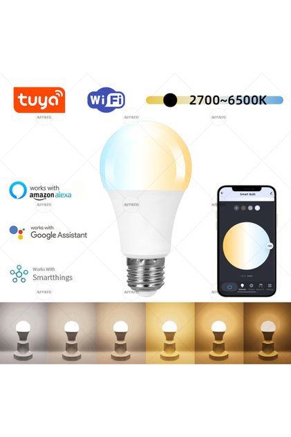 Yes AC 220-240V E27 WIFI 10W Tuya WIFI LED Smart Light Bulbs 2700-6500K Tunable White Dimmable Compa