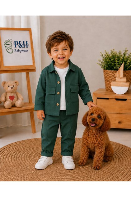 Keten Stretch Fabric Safari Model 3-Piece Baby Boy/Child Set