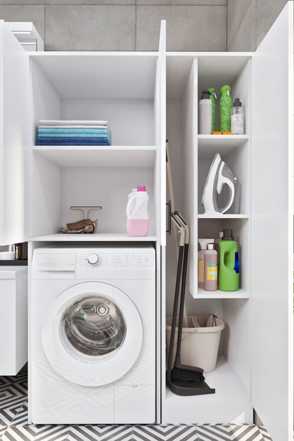 Esl0255 Çamaşır Makinesi ve Kurutma Makinesi Boy Dolaplı Banyo Dolabı Beyaz Mükemmel Tasarım