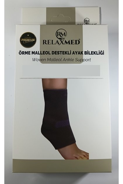 Knitted Malleol Support Ankle Brace with Silicone Pads for Edema Prevention and Compression Support, Size m