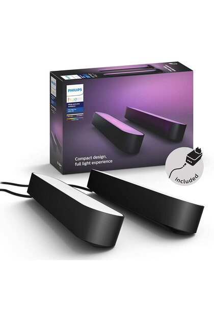 HUE white & color Ambiance Play Lightbar, lumină LED (negru, pachet dublu)