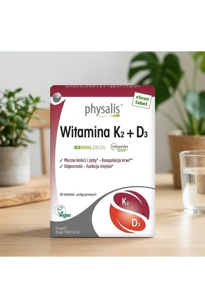 Vitamina K2 + D3 sublinguală, 60 tablete,