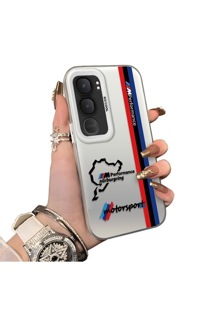Vivo Y31 5g Compatible Silicone Edge Hard Back Anti-Fall Phone Case Cover Bmw Patterned