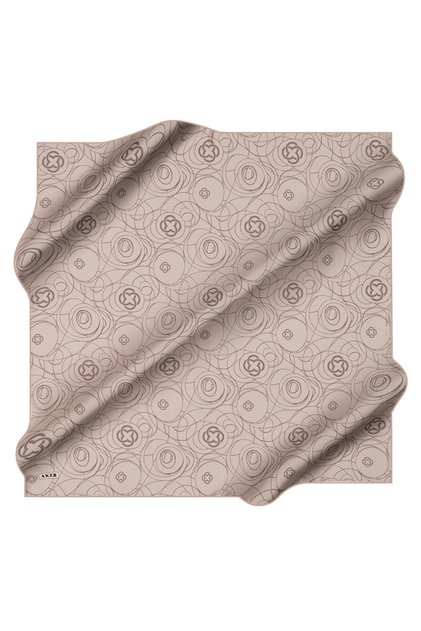 Silver 90X90 Silk Cotton Scarf