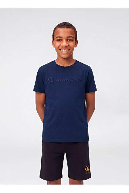 Champion Lacivert Erkek Çocuk T-Shirt 307337-SS Tee - Fiyatı