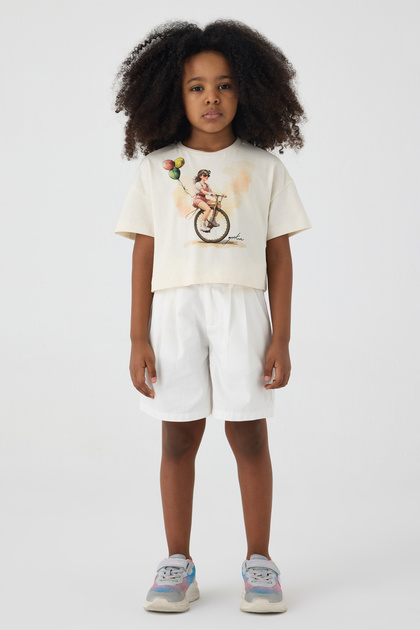 Girl Ecru Tshirt
