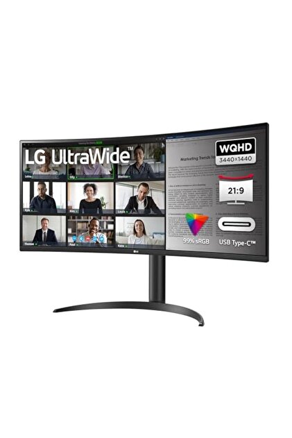 LG 35WN75C-B 88,9 cm (35 inç) Kavisli QHD UltraWide Monitör (VA