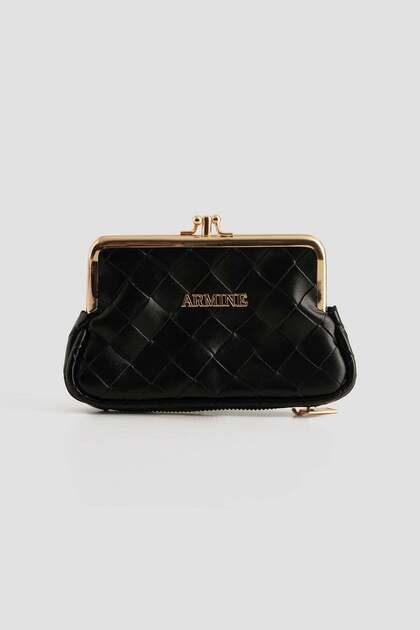 Black patent leather wallet