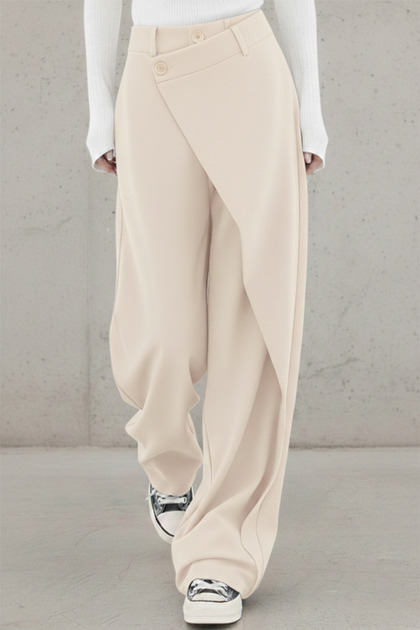 Pantaloni Palazzo cu design urban asimetric pentru femei X Nurbeli