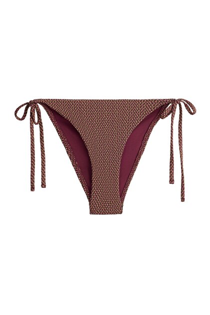 Geometrik desenli bağcıklı orta bel bikini altı