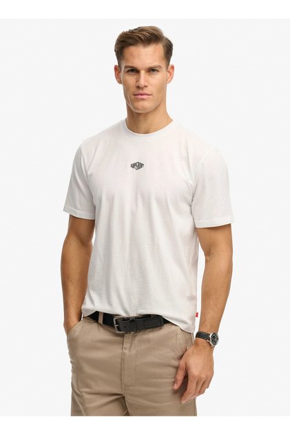Beyaz Erkek Logo Baskılı T-Shirt M1012366A-01C MICRO LOGO TSHIRT