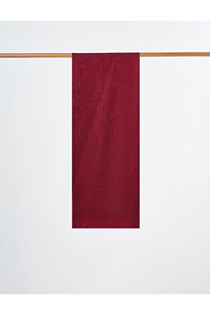 Geometric Pattern Shawl Burgundy