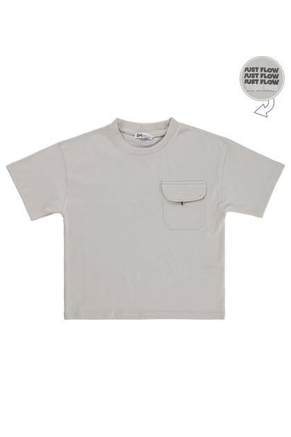 Just Follow Printed T-Shirt for Ages 6-9 - Dark Stone Color