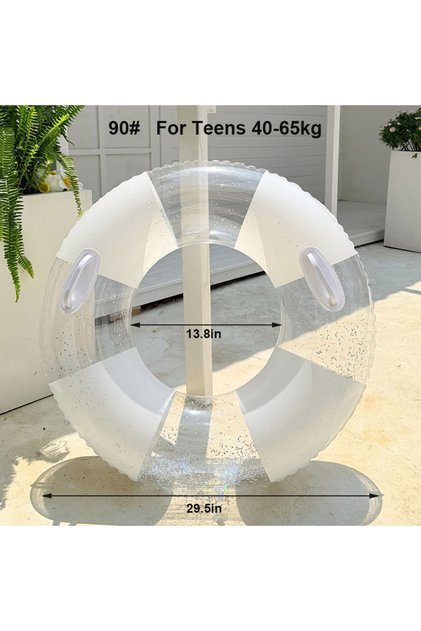 90-For 40-65kg 1Pc Stripe Swim Tube Inflatable Swimming Ring Pool Float Adults Swimming Circle Pool