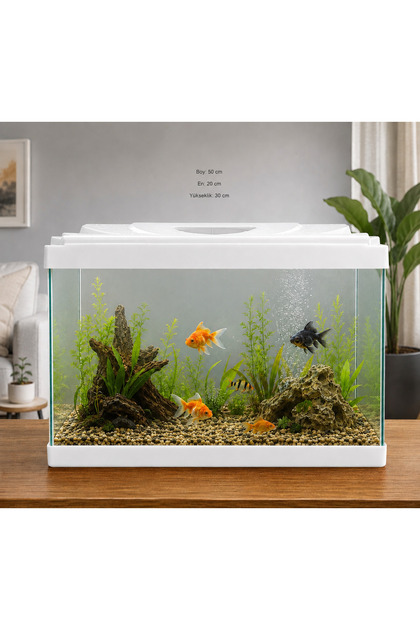 Akvaryum premium 50 cm beyaz