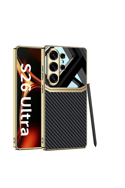 Luxury Leather Case for Samsung Galaxy S26 Ultra (2026) ,Electroplated Ultra-Thin, Anti-Drop, All-Round Protection Phone Cover Support Wireless Charging with Pen Slot Design - Pen NOT Included