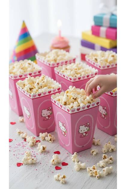 Hello Kitty Themed Popcorn 8-Piece Corn Box