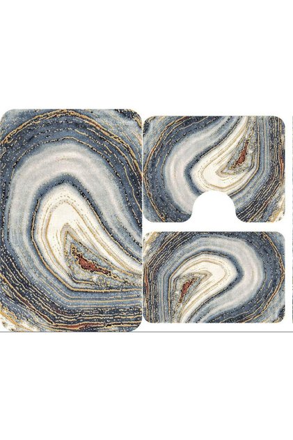 Set covoare baie antiderapante 3 piese ( 1 buc 60x90 cm, 1 buc 60x45 cm, 1 buc 60x45)
