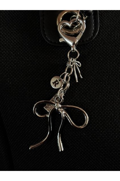 Ribbon Letter R Keychain & Bag Charm