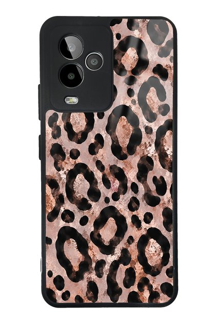Gm 24 Pro Rose Gold Leopard Design Glossy Phone Case